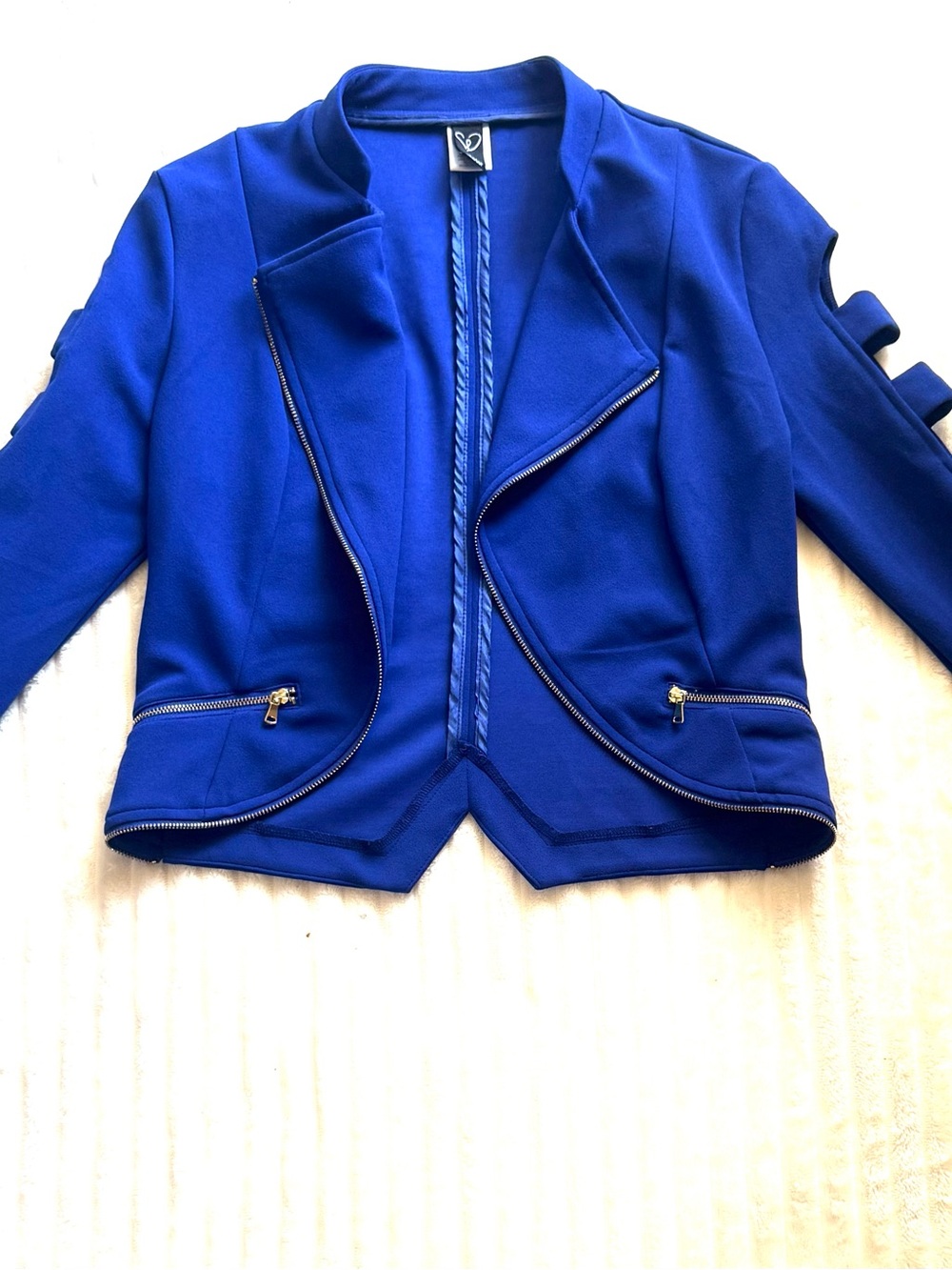 Windsor Royal Blue Zip-Accent Blazer